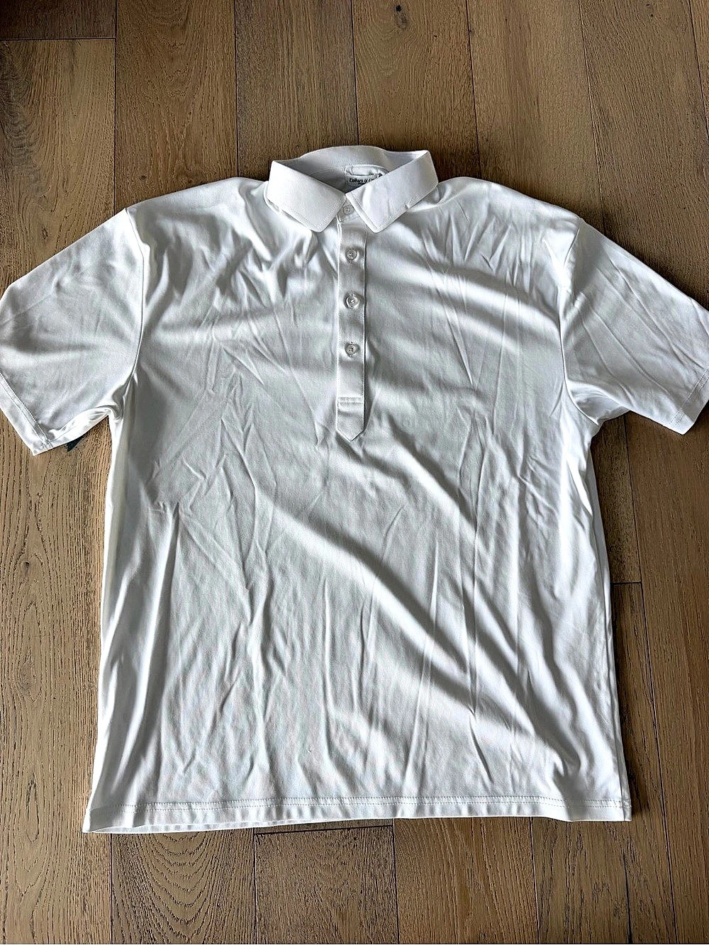 Collars & Co. The Original Dress Collar Polo. White Polo Shirt